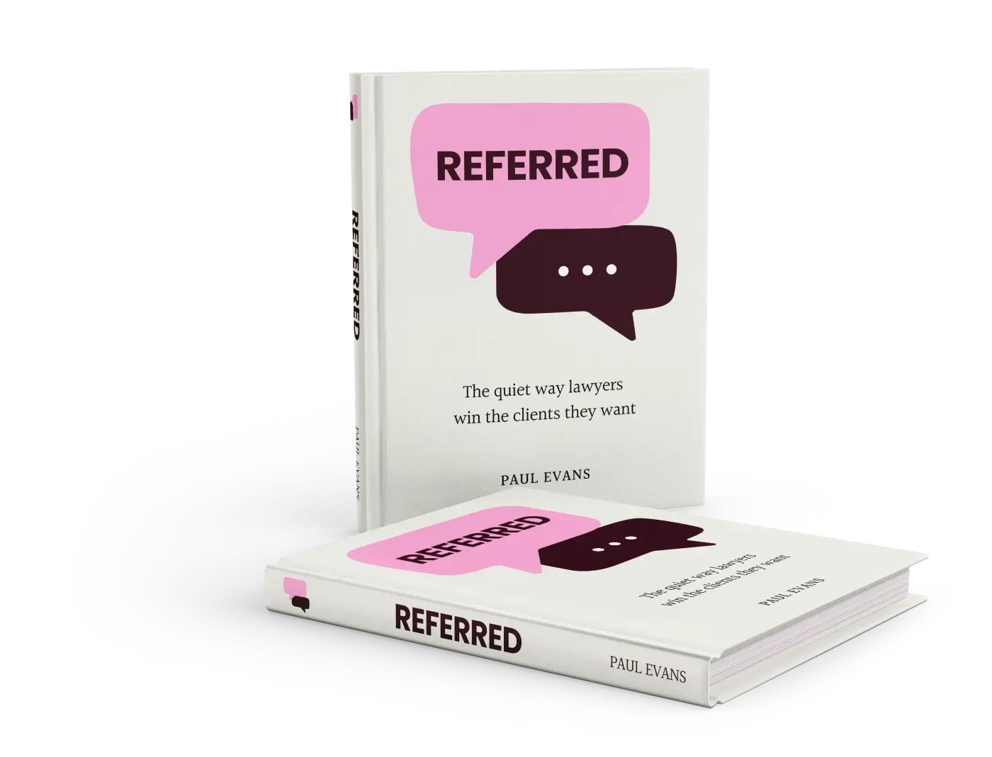 Referred, the book by Paul Evans, shown as a hardcover and paperback.
