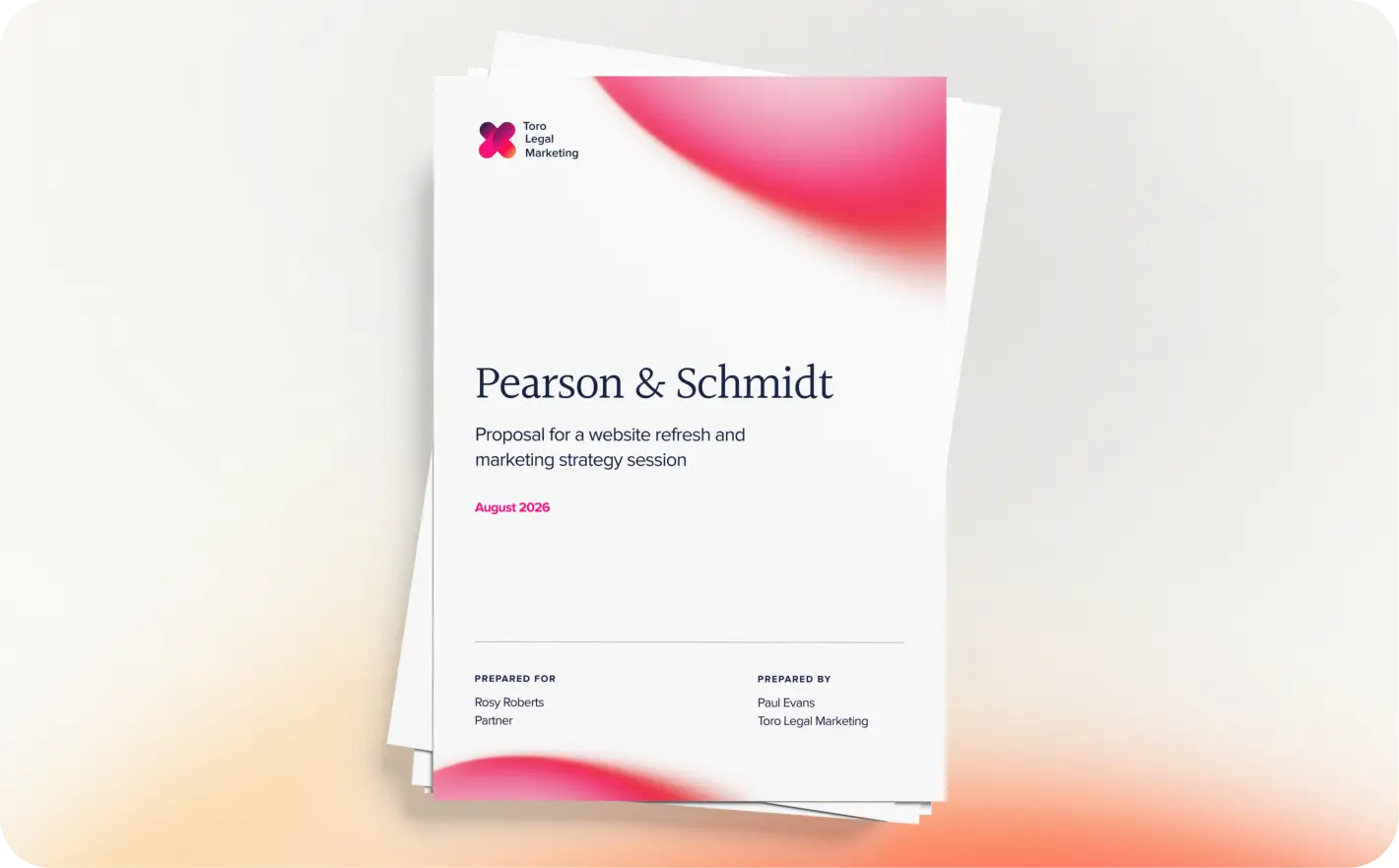 A written proposal document
