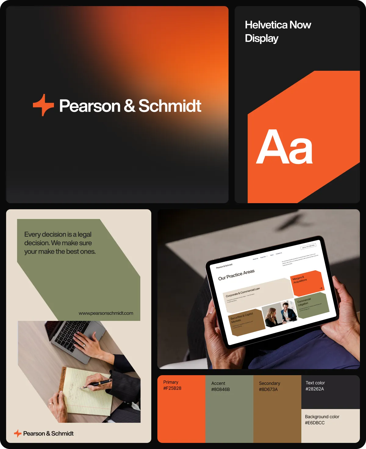Toro brand and visual identity work for a law firm