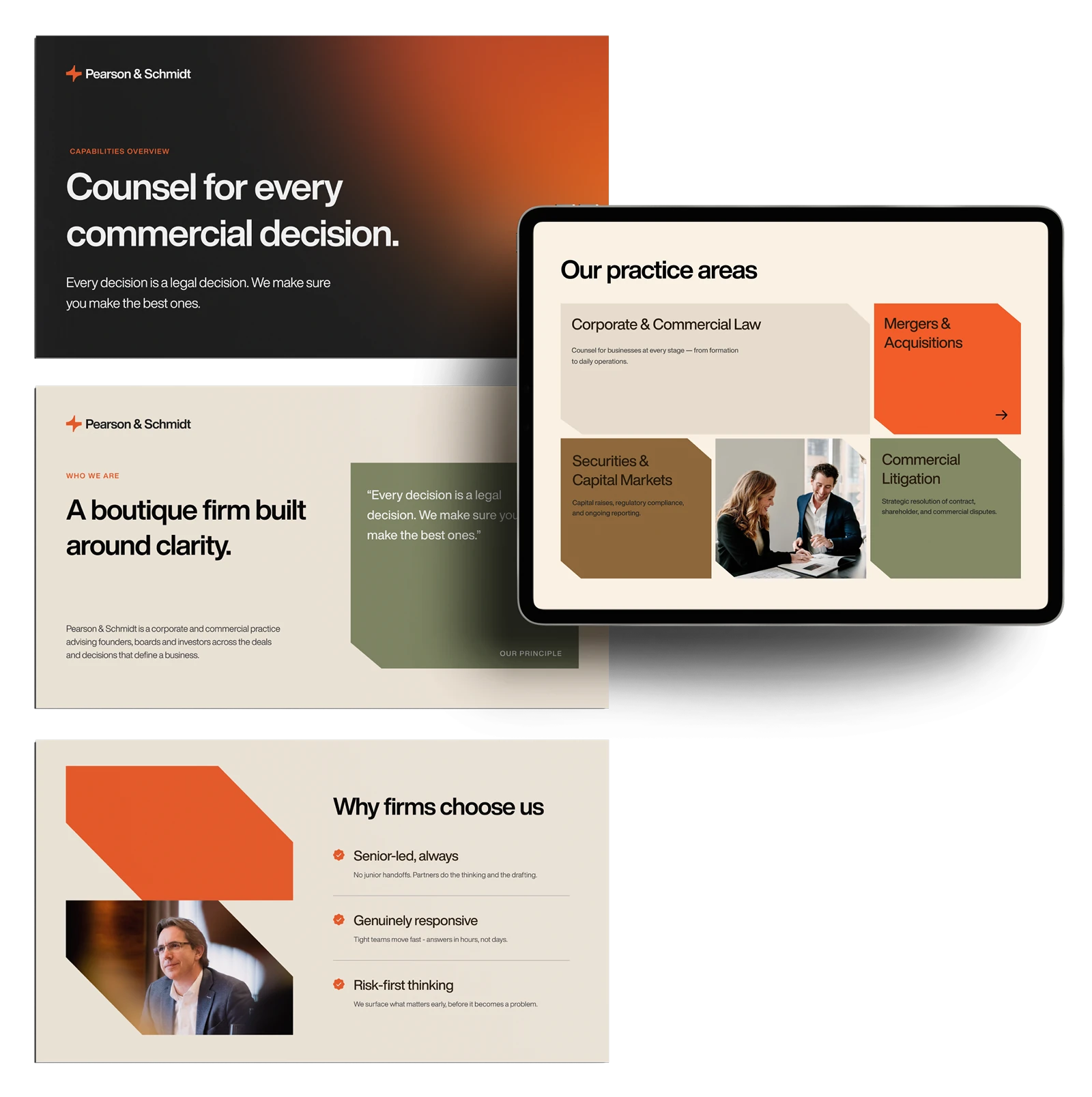Design support for a law firm