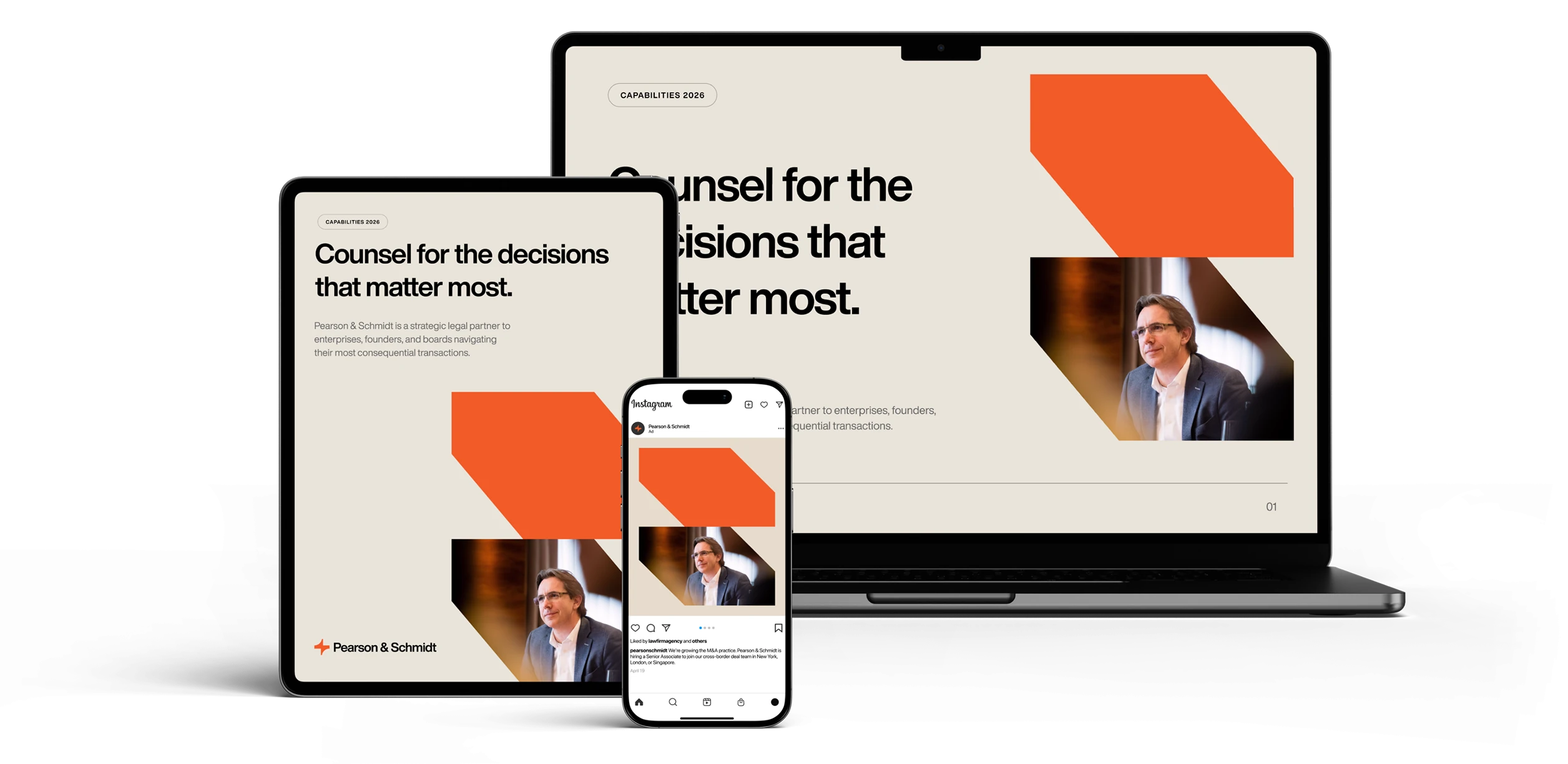 A fractional CMO and team supporting a law firm's marketing