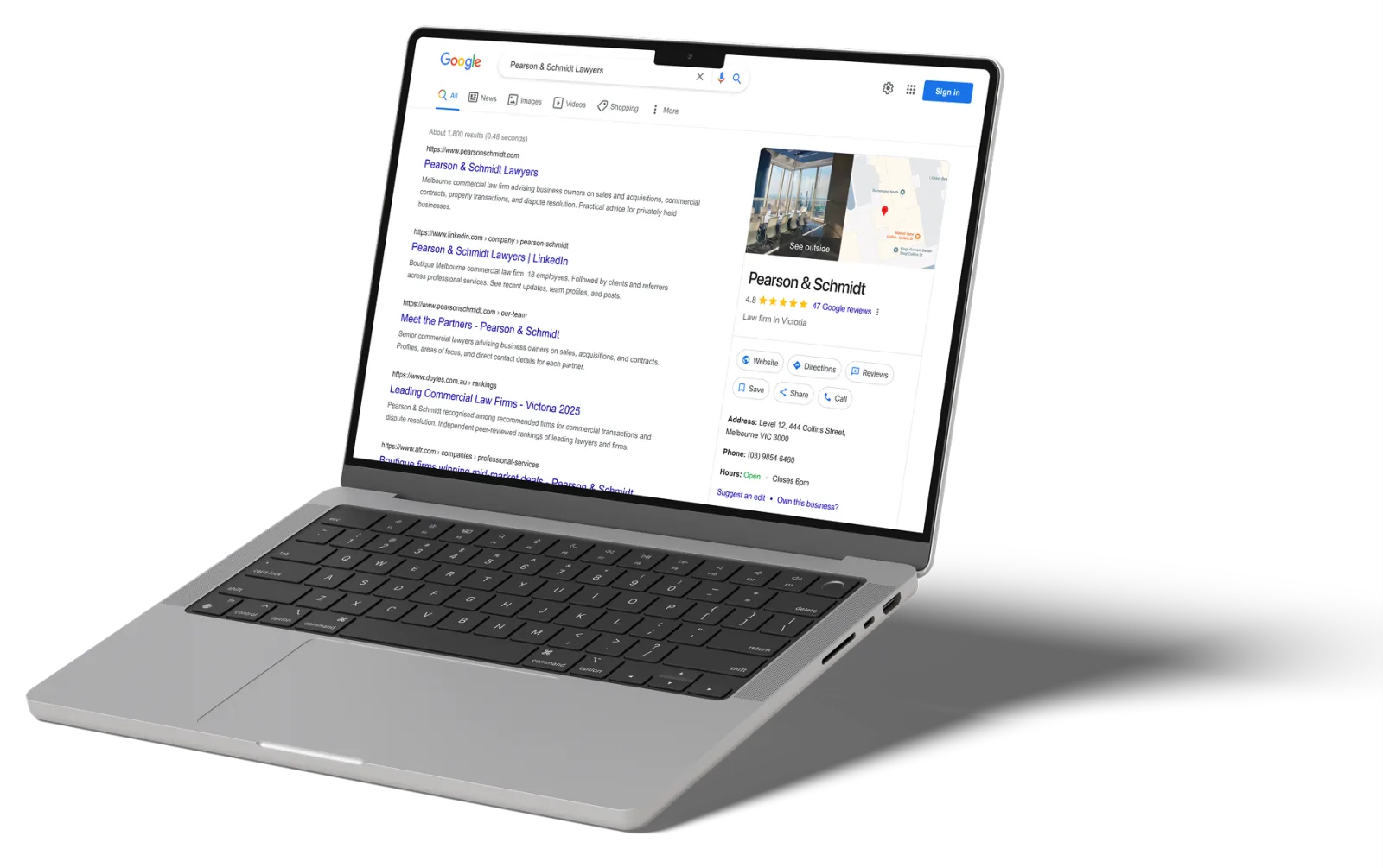 Online reputation management for a law firm