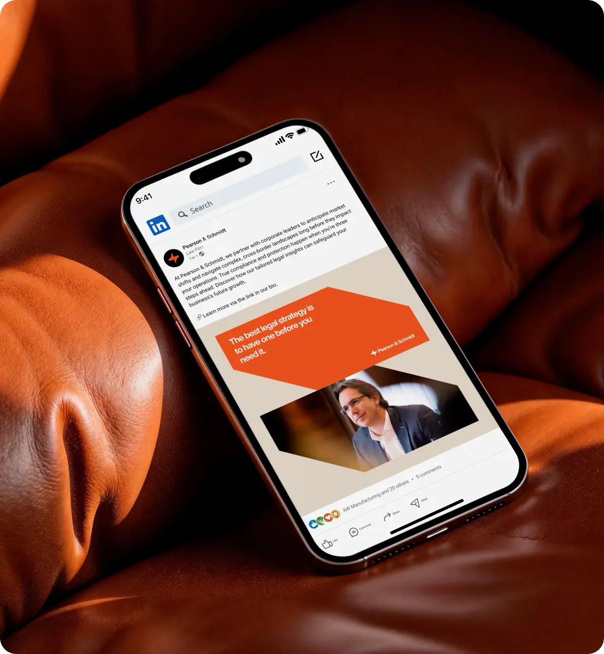 Social media content for a law firm