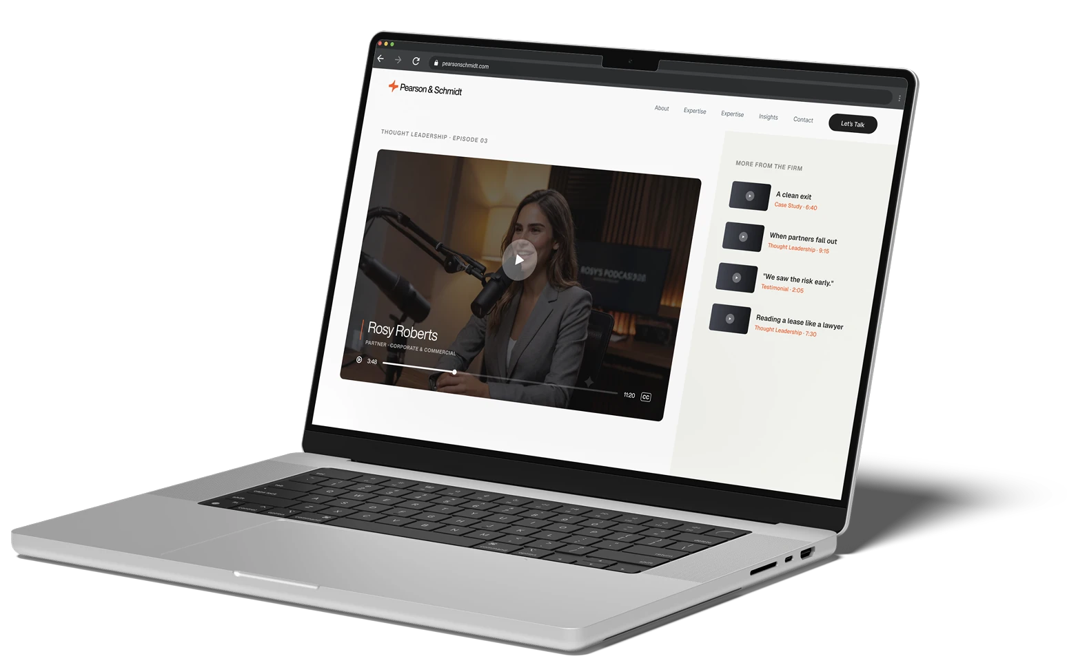 Video and podcast production for a law firm